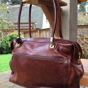 Vintage Marino Orlandi handbag leather dark tone